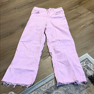 Light pink mavi wide leg jeans
